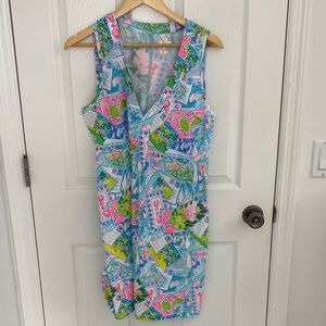 Lilly Pulitzer NWT Anna Dress Wish You Were Here Print